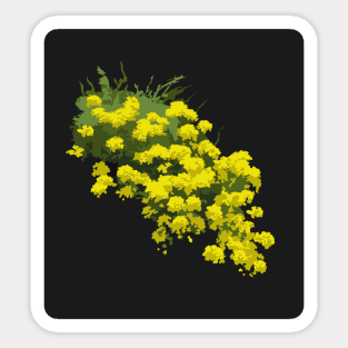 Acacia bush in pixel art style. Sticker